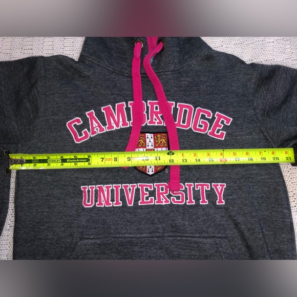 Women’s Cambridge University Gray/Hot Pink Hoodie - S - Picture 3 of 8